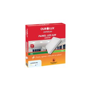 Painel Quadrado de Sobrepor 24 W 03213 Branca Ourolux