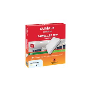 Painel Quadrado de Sobrepor 18 W 03215 Branca Ourolux
