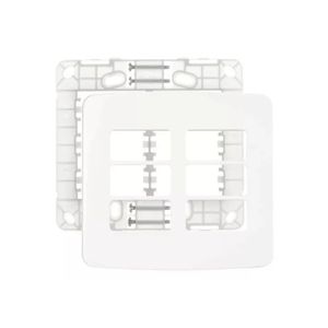 Placa 4 x 4 + Suporte 4 Postos Cor Branco 19437 MarGirius