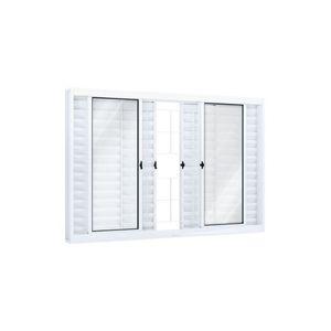 Janela Veneziana 1.50 x 1.00 Metros Grade Quadriculada 2395.0 Riobras
