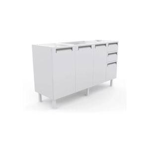 Gabinete de Cozinha Aço 1,50 Metros Branco Roma Colormaq 120001636
