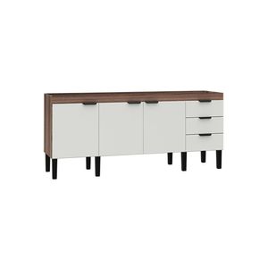 Gabinete de Cozinha Mdf 1,50 Metros Flamingo Branco e Tamarindo 100125 Cozimax
