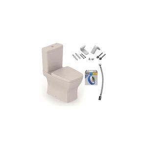 Kit Bacia com Caixa Acoplada e Assento Neo Beige Incepa