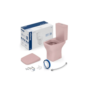 Kit Bacia com Caixa Acoplada e Assento Boss Rose Incepa
