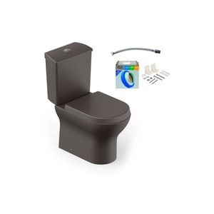 Kit Bacia com Caixa Acoplada e Assento Nexo Café Roca