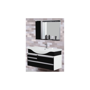 Gabinete de Banheiro com Espelheira Firenze 83,5 cm Preto A.J. Rorato 574242