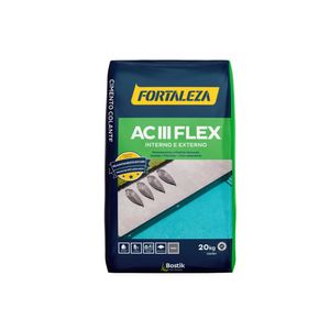 Argamassa AC3 Colante Cinza 20 Kg Flex Fortaleza