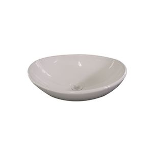Cuba de Apoio Oval 40 x 32 cm Sem Mesa Branco Bali - Cozimax