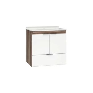 Gabinete de Banheiro 60 cm Lírio Branco e Tamarindo 100099 Cozimax