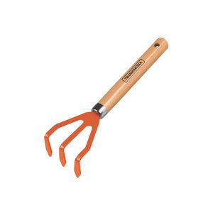 Ancinho Metálico com 3 Dentes para Jardinagem com Cabo de Madeira 77909001 Tramontina