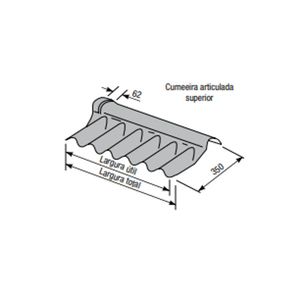 Cumeeira Articulada 4 mm Superior Brasilit 250040015