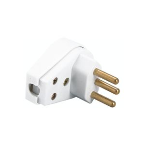 Plugue Angular 2P+T 20A 250v Branco 57402111 Tramontina