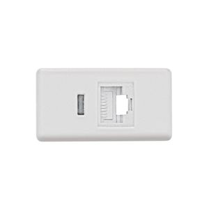 Módulo Tomada de Transmissão de Dados RJ 45 Cat 6 Branco 57115056 Tramontina