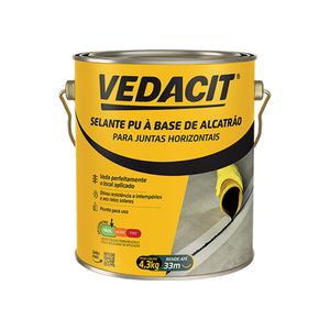Selante PU à Base de Alcatrão para Juntas Horizontais 4.3 Kg Vedaflex J-15 Vedacit