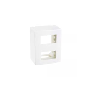 Caixa de Sobrepor SX  95 x 75 x 75mm Com Suporte 2 Posto Cor Branco PA018645 MarGirius