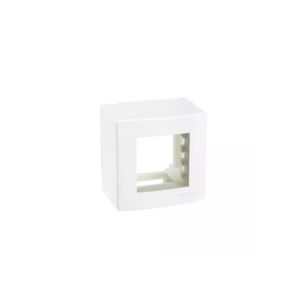 Caixa de Sobrepor 75 x 50 x 75mm Com Suporte 2 Posto Cor Branco PA018644 MarGirius