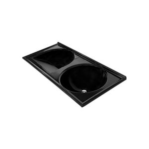 Tanque de Thermo Fibra Duplo 1,00 mt x 50 cm Preto TF100PR Decoralita