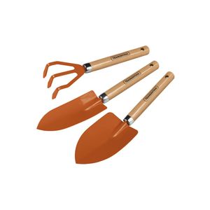 Conjunto para Jardinagem 3 Peças Metálicas com Cabo de Madeira 78102801 Tramontina