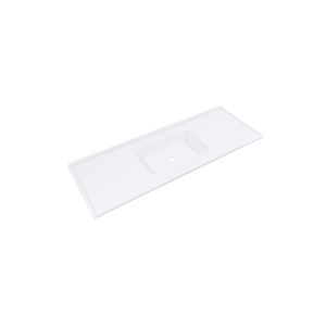 Pia de Mármore Sintético 1,60 mts x 54 cm Branco P164BR Decoralita
