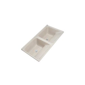 Tanque de Mármore Sintético Duplo 1,20 mts x 60 cm Marrom Imperial T120RMI Decoralita