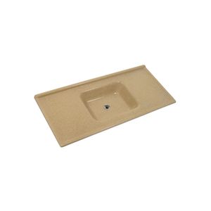 Pia de Mármore Sintético 1,50 mts x 54 cm Marrom Imperial P154MI Decoralita