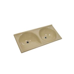 Tanque de Mármore Sintético Duplo 1,05 mts x 55 cm Marrom Imperial T105MI Decoralita