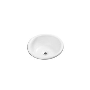 Cuba de Sobrepor ou Embutir Redonda 36 cm Branco Celite