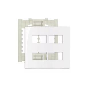 Placa 4 x 4 + Suporte Sleek 4 Postos Cor Branco 16019 MarGirius