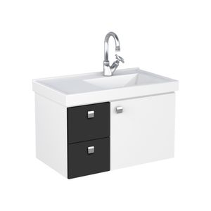 Gabinete de Banheiro 60 cm Moara Preto 88603 Cozimax