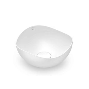 Cuba de Apoio Redonda 38 cm Sem Mesa Branco Fosco Ruy Ohtake - Roca