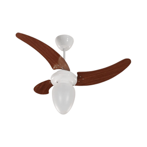 Ventilador de Teto Búzios Max 3 Pás Branco com Marrom 127v Tron