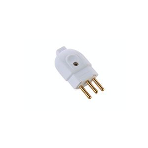 Plugue Macho 2P+T 10A 250v Branco 57402103 Tramontina