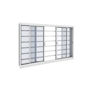 Vitro de Correr 1.50 x 1.00 Metros Grade Tubular 1652 Vitrolar