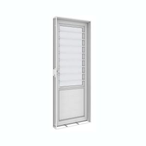 Porta com Postigo 80 cm x 2.15 Metros Grade Tubular Esquerda 5482 Vitrolar
