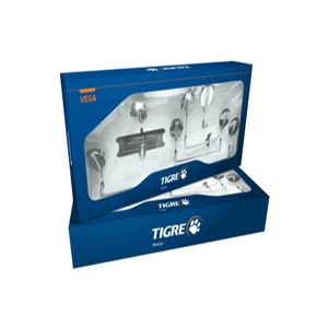 Kit de Acessórios para Banheiro Vega 57253 Tigre Metais