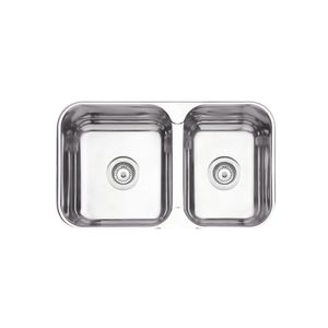 Cuba Inox Dupla 69x40x14cm de Embutir/Sobrepor Isis com 2 Cubas com Acabamento Polido 94062402 Tramontina