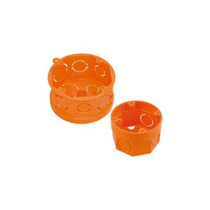 Caixa de Luz Plástica 4 x 4 Octogonal Fundo Móvel Laranja Reforçada - Amanco