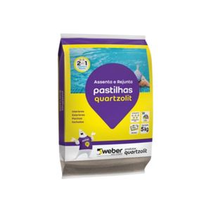 Argamassa Pastilhas Branca Uso Interno e Externo 5 Kg Quartzolit 0561.00000.0030FD