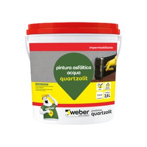 Pintura Asfáltica Acqua 3,6 Litros Quartzolit 38010.03.34.056