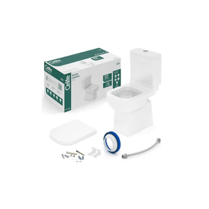 Kit Bacia com Caixa Acoplada e Assento Elite Branco - Celite