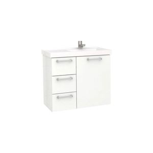 Gabinete de Banheiro em Aço 60 cm Com Pia Ameixa Branco - Cozimax