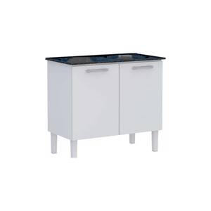 Gabinete com Tanque Aço 1,00 Metro Vênus Preto 89434 Cozimax