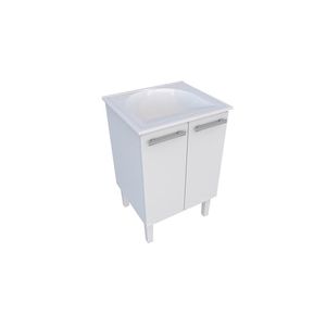 Gabinete em Aço com Tanque 60 cm Branco Vênus - Cozimax