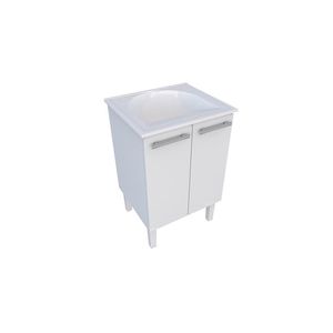 Gabinete em Aço com Tanque 60 cm Branco Vênus - Cozimax