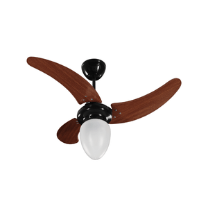 Ventilador de Teto Búzios Max 3 Pás Preto com Marrom 127v Tron