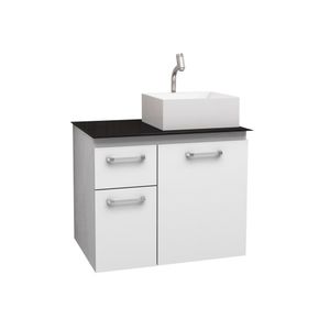 Gabinete de Banheiro Aço 60 cm Figo Branco 87710 Cozimax