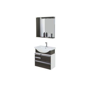 Gabinete de Banheiro com Espelheira Firenze 63,5 cm Castanho A.J. Rorato 574040