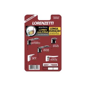 Resistência Acqua Ultra 220v / 7800 Watts Lorenzetti 7589120
