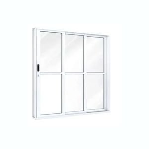 Porta de Correr de Aluminio Branco 1.50 x 2.13 Metros Esquerda A156.1 Riobras
