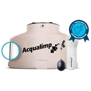 Caixa Dagua 2.500 Litros Tanque Tampa Rosca, Filtro e Boia Acqualimp Água Limpa